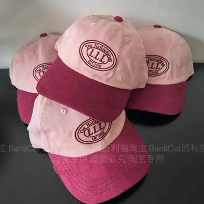 Pink Korean Style Baseball Cap for Men Women Wide Brim