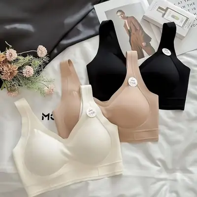 Liquid Foundation Seamless Underwear Jelly Vest Invisible Skin Fixed Cup Beauty Back Bra Xiaoyunji 1350