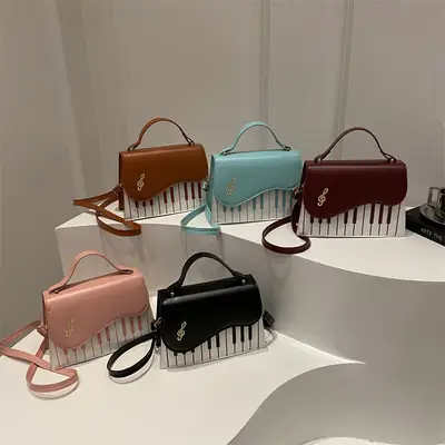 Women's Brown Piano Note Shoulder Bag 2024