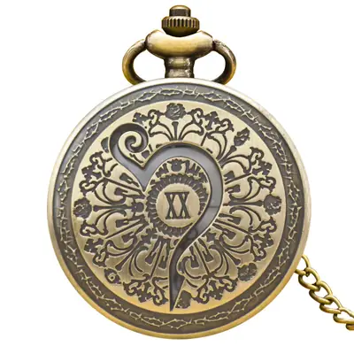 Retro Gold Plated Pocket Watch Chain Watch Unisex
