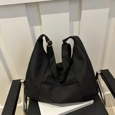 Black Korean Style Shoulder Tote Bag for Women