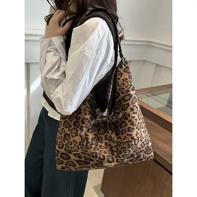 Leopard Tote Bag 2024 Casual Shoulder Carry