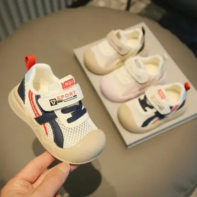 2025 New Baby Toddler Shoes Men's Baby Shoes Spring and Summer Mesh Shoes Baby Shoes Soft Sole Non-slip Girls' Fun Shoes