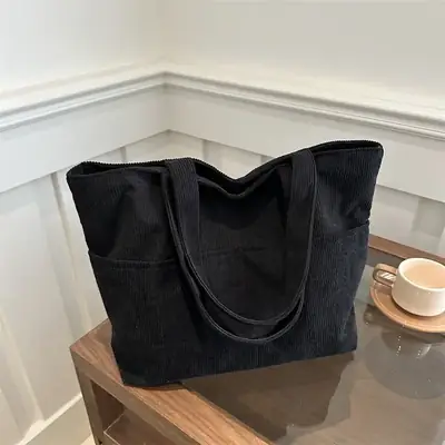 Korean Style Large Capacity Corduroy Bag Women's 2024 New