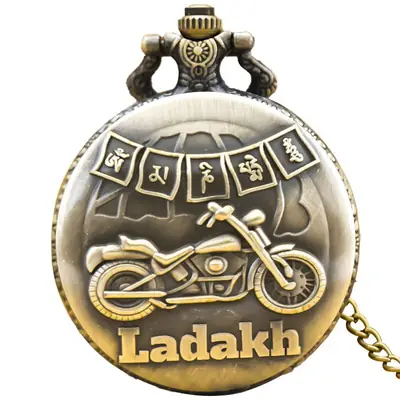 Retro Bronze Motorcycle Pocket Watch Gift Watch