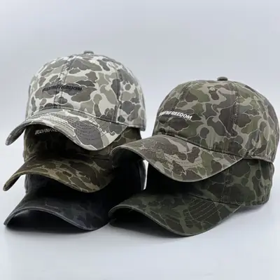 New Camouflage Letter Baseball Cap American Style Outdoor Retro Tooling Style Cap