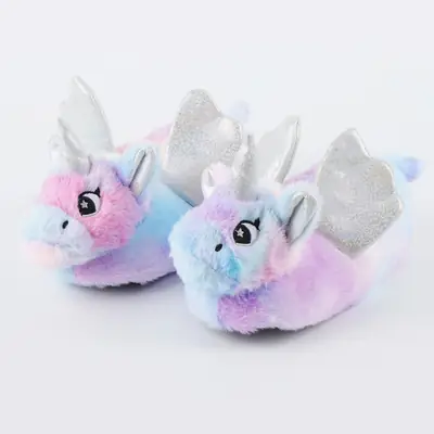 Unicorn Cotton Slippers Women Winter Warm Indoor Non-Slip