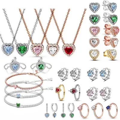 Heart Shaped Green Diamond Necklace for Women