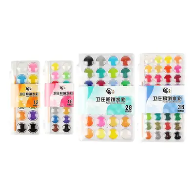 Cross-border solid watercolor paint box portable suit powder powder paint hand-painted watercolor powder cake watercolor paint wholesale