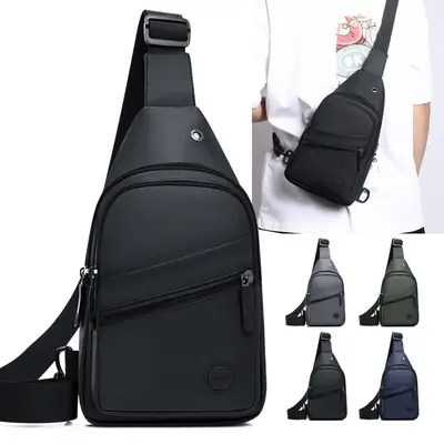 New Men's Water-Repellent Multi-Layer Shoulder Bag
