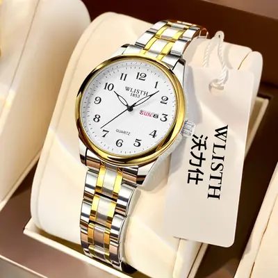 Wishu Gold Silver Watch for Women Mother's Gift