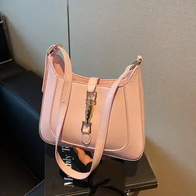 Pink Leather Shoulder Bag for Women 2025
