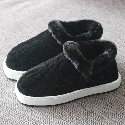 Winter Thickened Warm Handmade Cotton Shoes fleece-lined Non-slip Old Cotton Shoes Thick-soled Men's and Women's Cotton Slippers Bag Heel Handmade Cloth Shoes