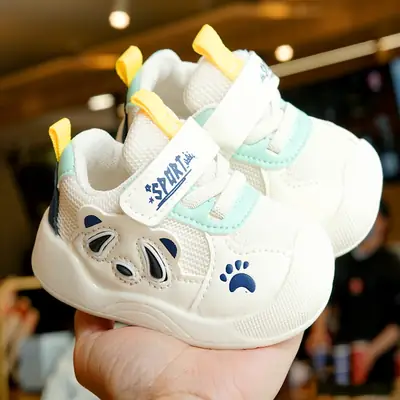 Pink Baby Sneakers 1-2 Years Soft Sole Non-Slip