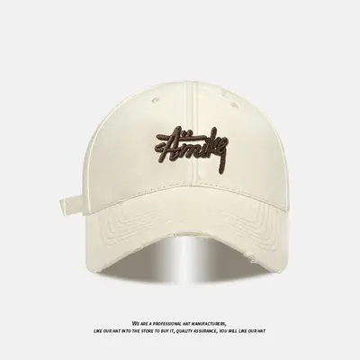 Three-Dimensional Embroidered Baseball Cap Grey