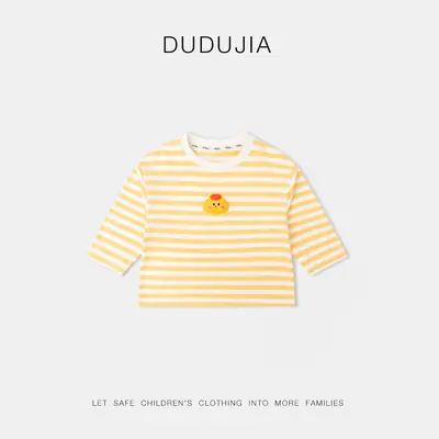 Kids Long Sleeve T-Shirt Green Striped Spring Clothing