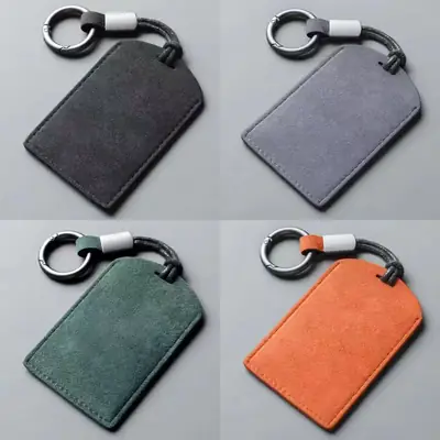 Key Cover Card Blank Card Cover Card Bag Key Bag Suede Leather Men's and Women's Nfc Protective Cover Special Rice