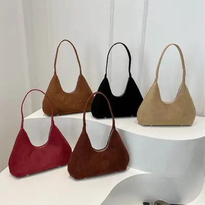 Women's Korean Retro Handbag 2025 Frosted Shoulder Bag