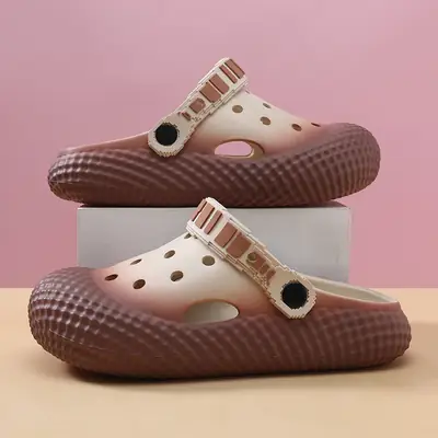 Women's Pink Croc Sandals Slip-On Summer