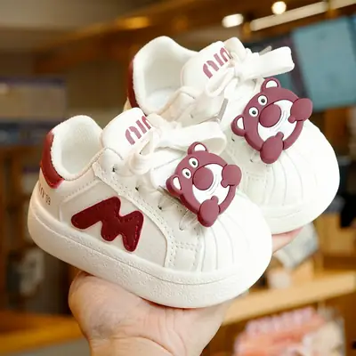 Toddler Shoes White Cartoon Non-Slip 1-2Yrs