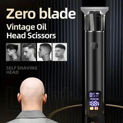 Digital Hair Clipper with 4 Blades & USB Charging