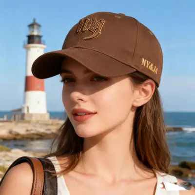 Men's White 3D Letter Cap NYWA Hard Top
