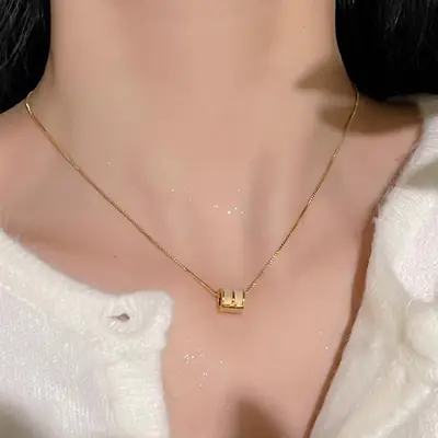New Gold Plated Bead Necklace for Women