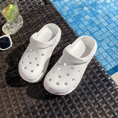 Women's White Hole Sandals Breathable Summer Wear