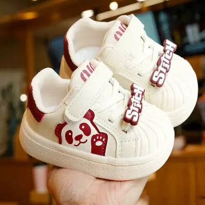 Toddler Shoes Spring and Autumn New Beginner Baby Shoes 1-2 Years Old Baby Shoes Soft Sole Non-Slip Cartoon Single Shoes
