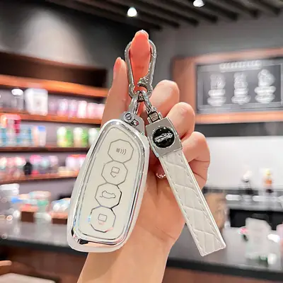 Havarian Big Dog Keychain with Butterfly Design