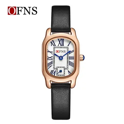 O'Fani's Women's Roman Numeral Quartz Watch Brown Leather Band