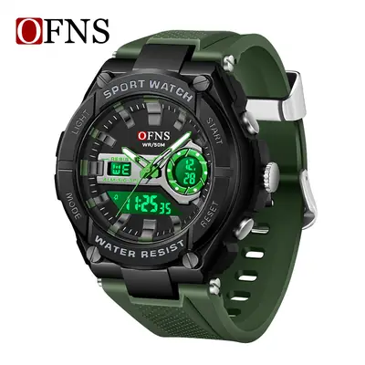 OFNS Men's Green Digital Watch with Live Display