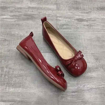 Women's Vintage Round Toe Flat Shoes with Bow Knot