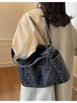 Denim Crossbody Bag Women 2026 Large Capacity