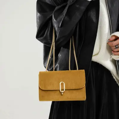Small Square Suede Shoulder Bag for Women 2025
