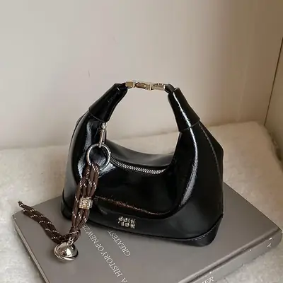 Black Retro Handbag Women's 2025 New