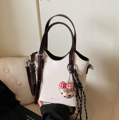 Vintage Contrast Color Shoulder Bag Women 2025 New