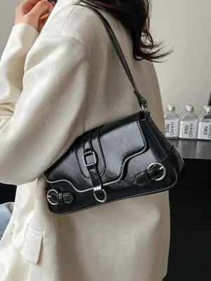 Black Crossbody Shoulder Bag for Women 2025