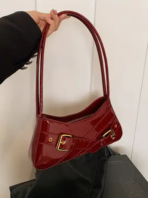Women's Red Underarm Biker Bag 2025 New