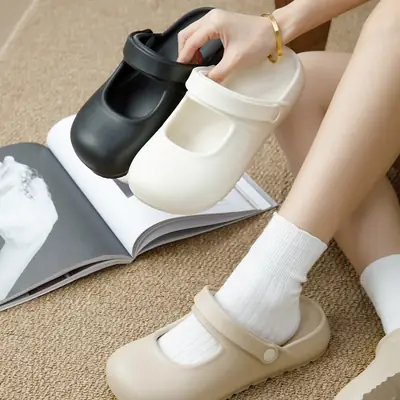 Women's Black Slip On Sandals All Weather 2024