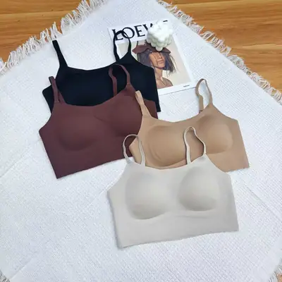 Naked Seamless Underwear Women Small Chest Gathered Up Warm 7A Antibacterial Vest