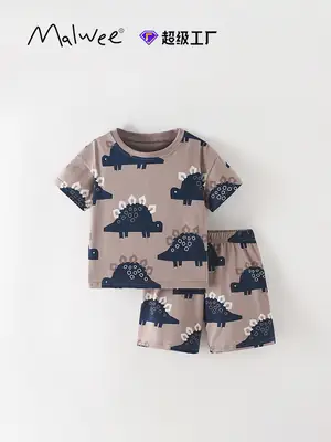 Cross-border Maltese Boys Dinosaur T-Shirt Shorts Set