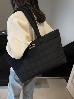 Black Rhombic Crossbody Bag Women Large Capacity 2025