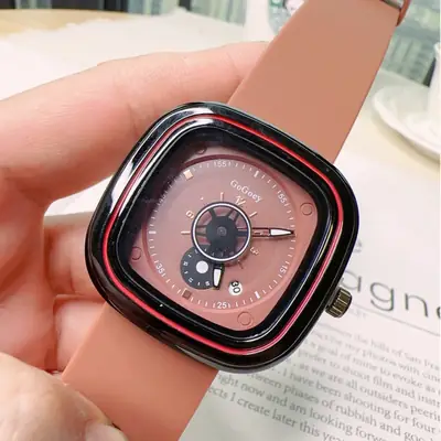 Korean Style Red Silicone Watch for Girls