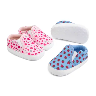 2025 Cross-border Spring and Summer New Love Strawberry Toddler Shoes Non-slip Soft Sole Slip-on Baby Shoes Baby Shoes