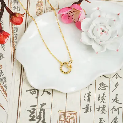 Ancient Gold Clavicle Necklace for Women