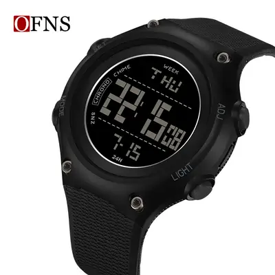 O'Fanni Black Digital Sports Watch for Men