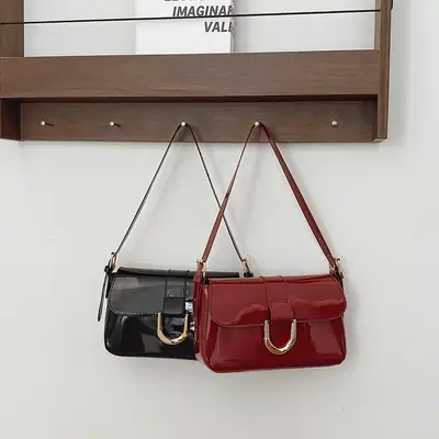 Women's 2-Piece Shoulder Bags Korean Style Red Black