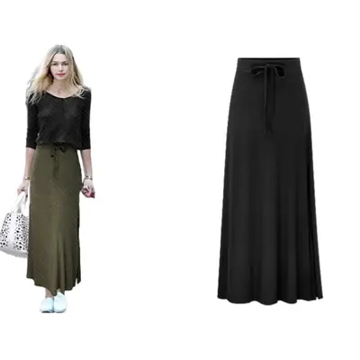 Women's Belted High Waist Slimming Skirt Set