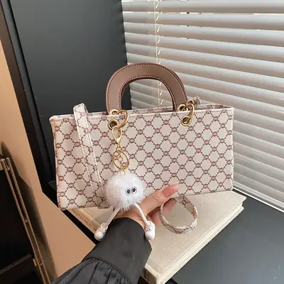 Women's 2024 Casual Shoulder Crossbody Bag Pink Monogram